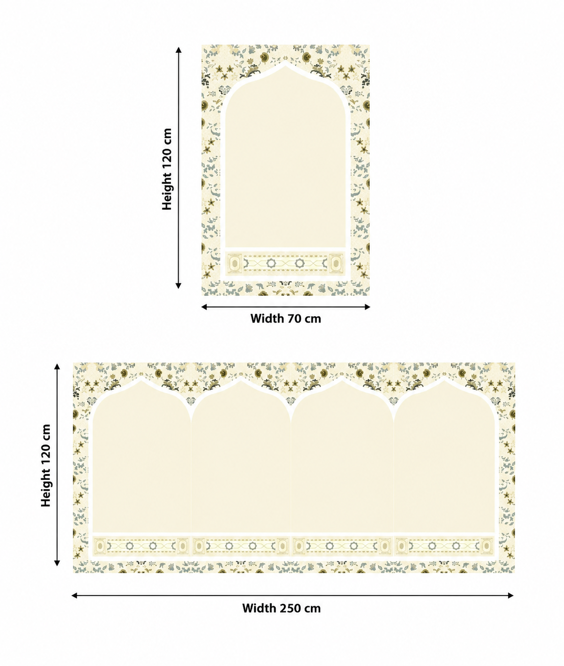 Luxurious Velvet Prayer Mat for 5 Person (Ds08)