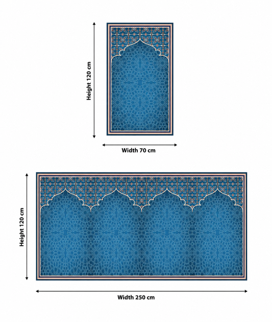 Luxurious Velvet Prayer Mat for 5 person (Ds05)