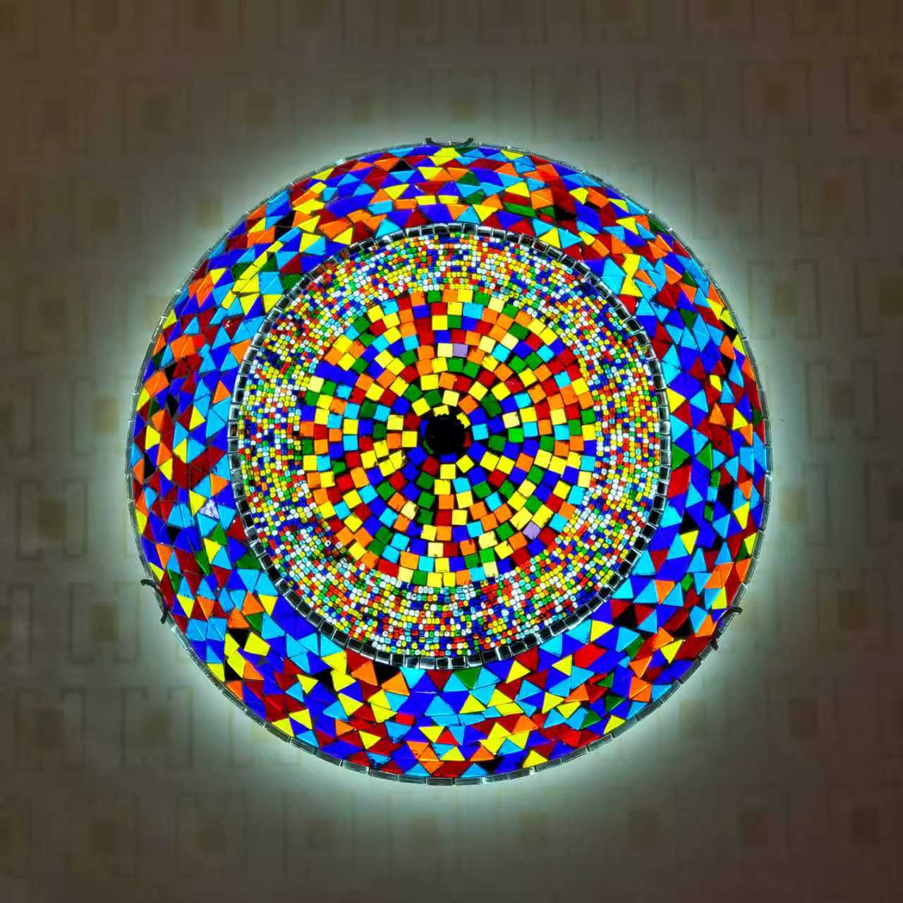 Ottoman Rainbow Turkish Mosaic ceiling Lamp - 6640