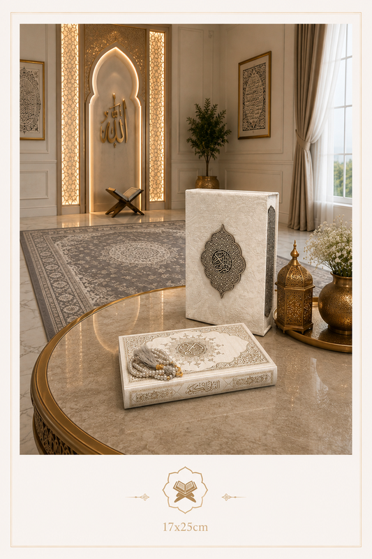 Luxury Embossed Quran Gift Set with Matching Tasbih -0527-