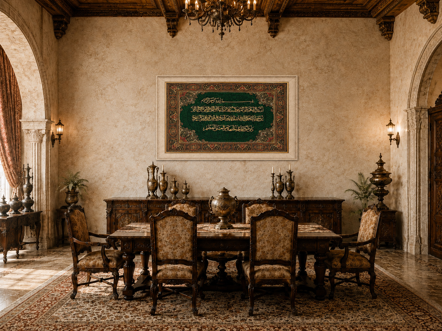 Elegant Islamic Calligraphy Frame - 95x115cm