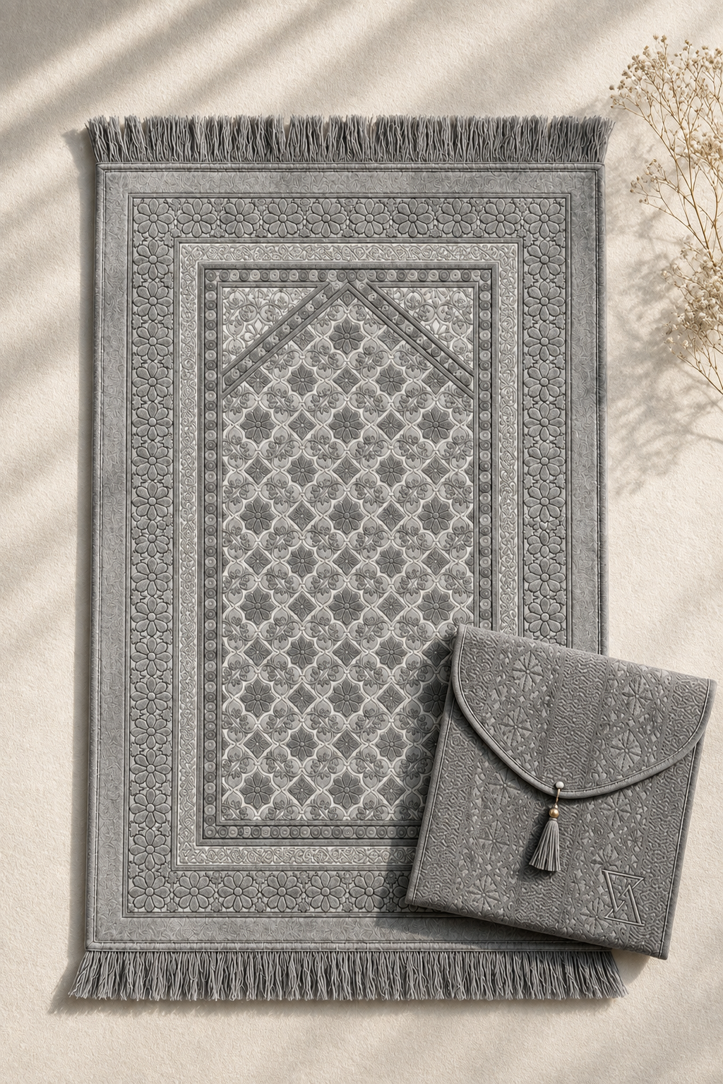 Silver Serenity prayer mat from Masra
