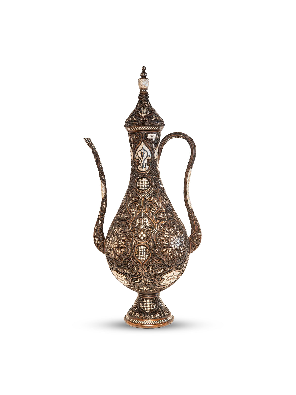 WOOD DALLAH INLAID BIG SIZE FATIMID ENGRAVING