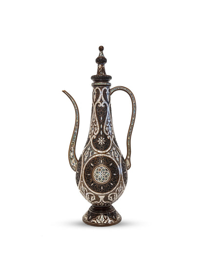 Large Wooden Dallah with MOP Inlay
