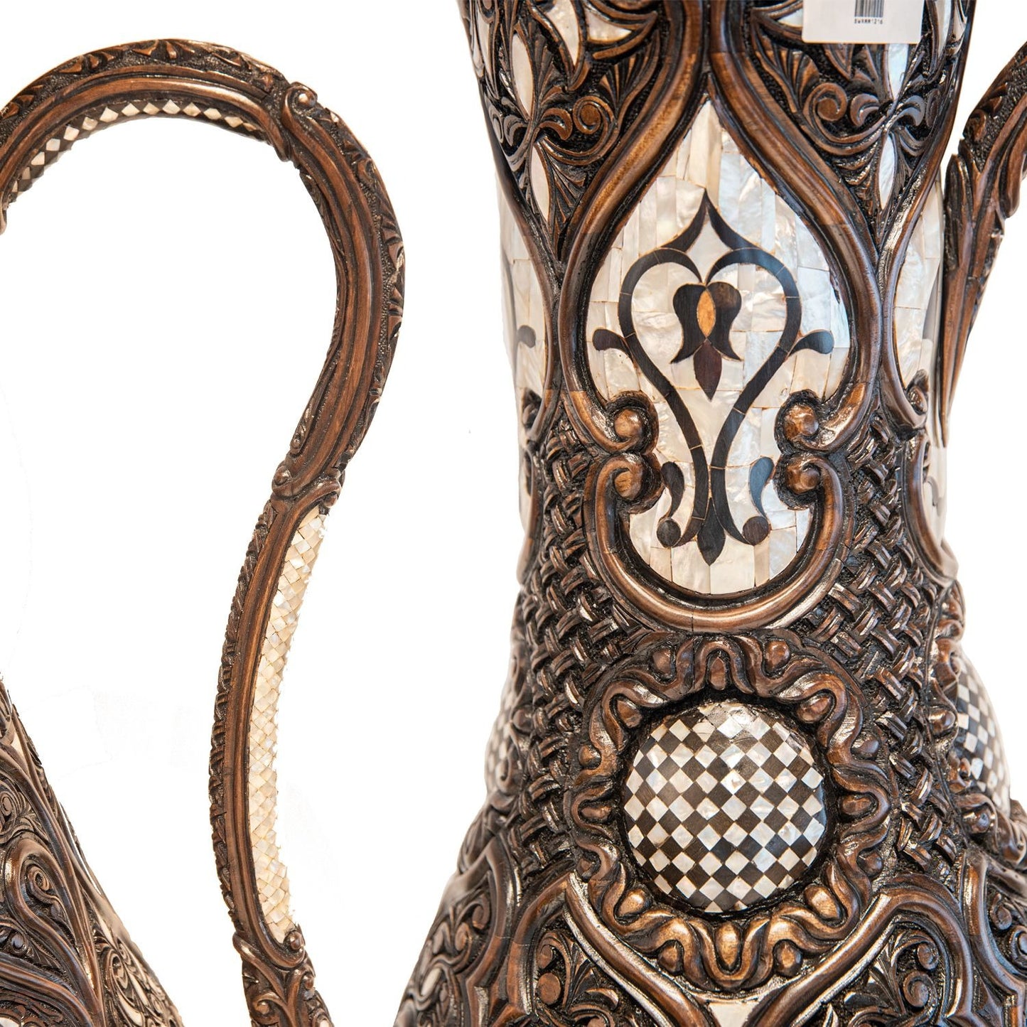 WOOD DALLAH INLAID BIG SIZE FATIMID ENGRAVING