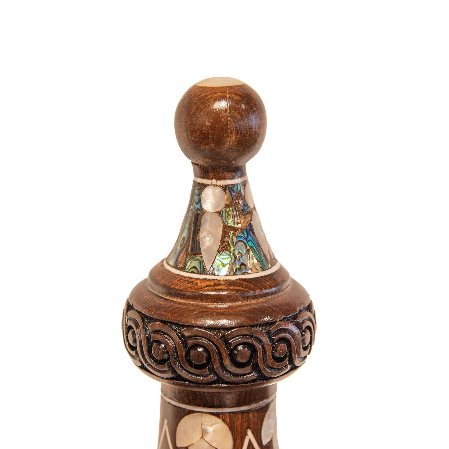 Large Wooden Dallah with MOP Inlay