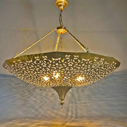 TURKISH CHANDELIER ANTIQUE BRASS