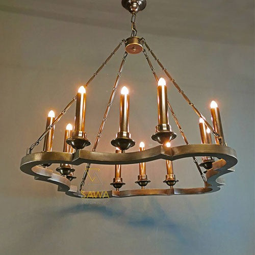 TURKISH CHANDELIER ANTIQUE BRASS