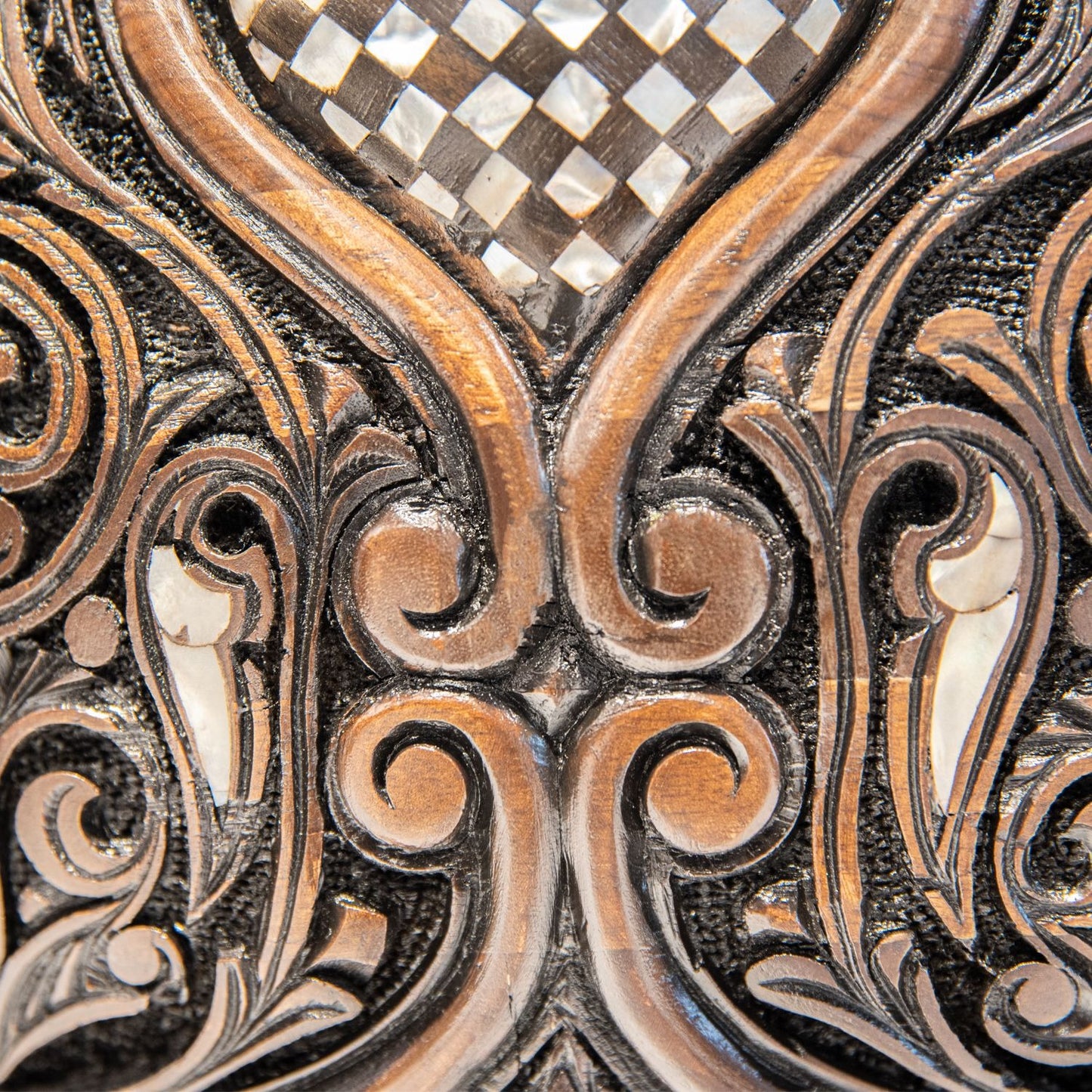 WOOD DALLAH INLAID BIG SIZE FATIMID ENGRAVING