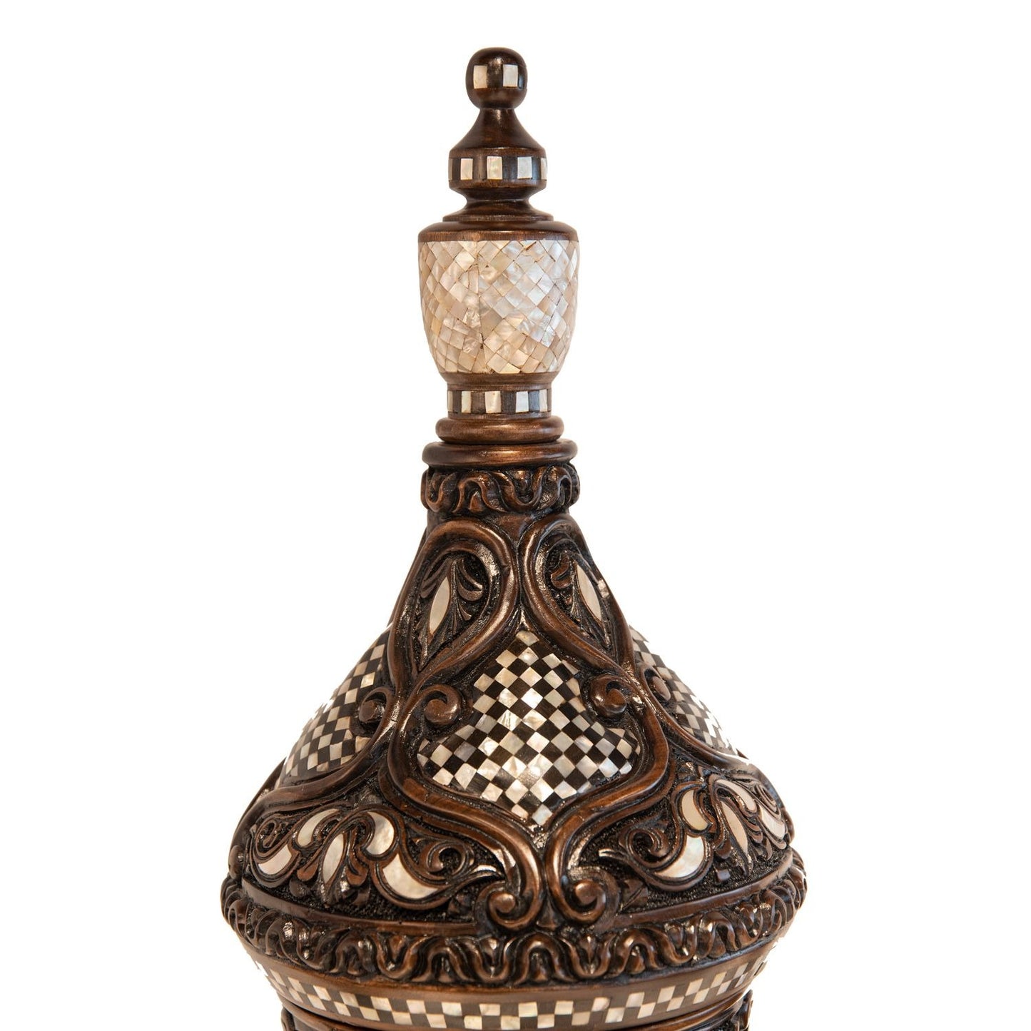 WOOD DALLAH INLAID BIG SIZE FATIMID ENGRAVING