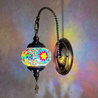 Turkish Mosaic Glass Wall Handcrafted Scone Lamp - 2002-1W