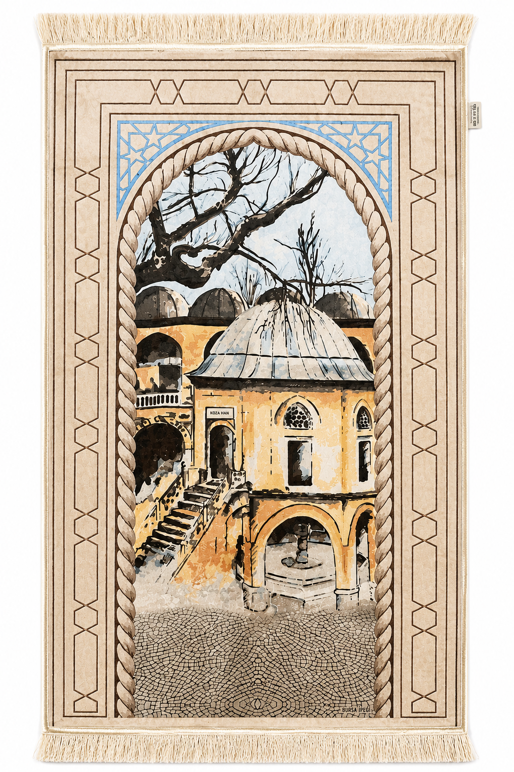 Koza Han Heritage - Bursa Thin Silk Prayer Mat