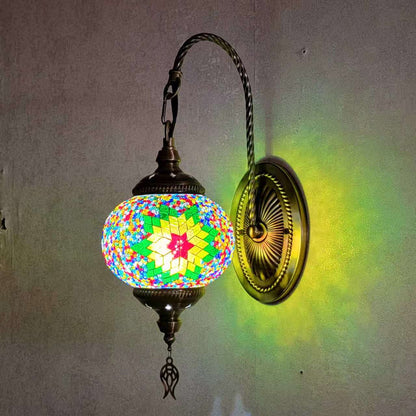 Turkish Mosaic Glass Wall Handcrafted Scone Lamp - 2002-1W
