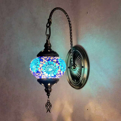 Turkish Mosaic Glass Wall Handcrafted Scone Lamp - 2002-1W