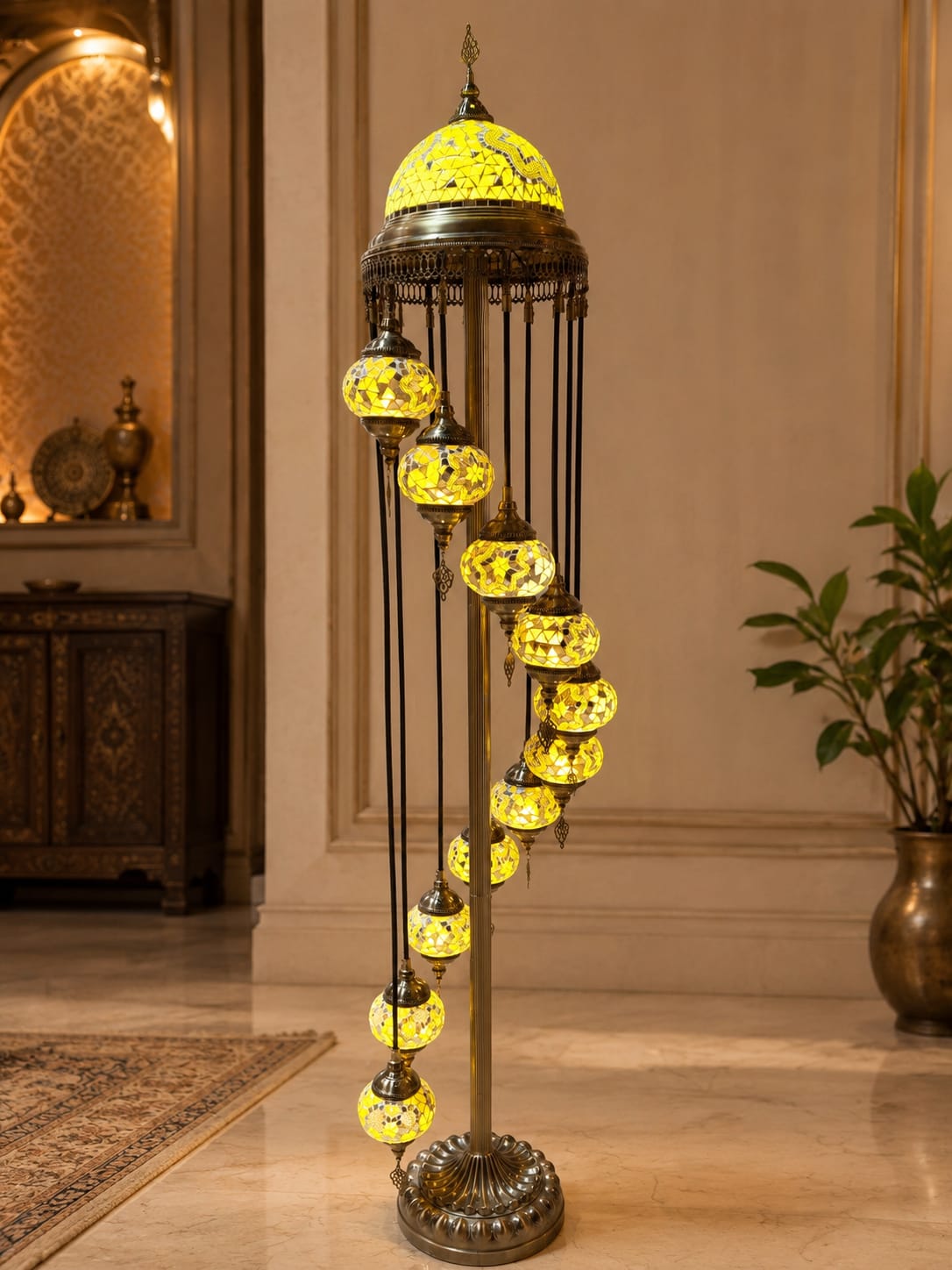 Turkish Mosaic Glass Floor Lamp - 1923-11F