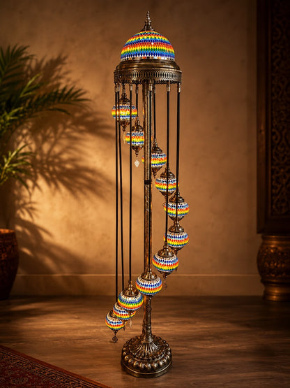Turkish Mosaic Glass Floor Lamp - 1923-11F