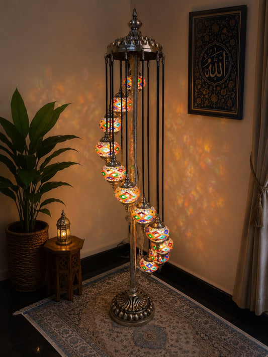 Ottoman Cascade Turkish Mosaic Floor Lamp - 2008-11F