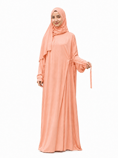 Safa Turkish Cotton Prayer Dress - Peach