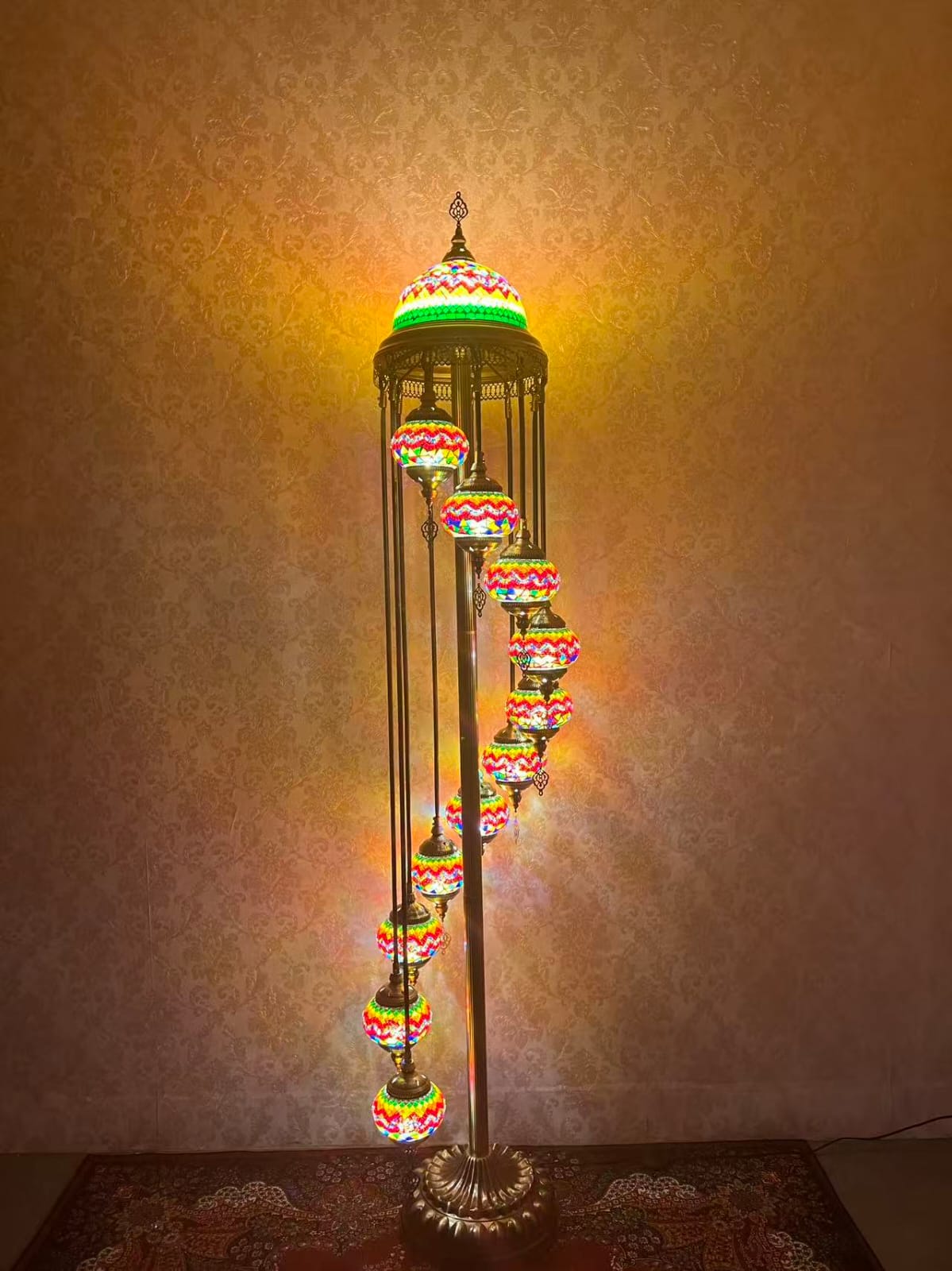 Turkish Mosaic Glass Floor Lamp - 1923-11F