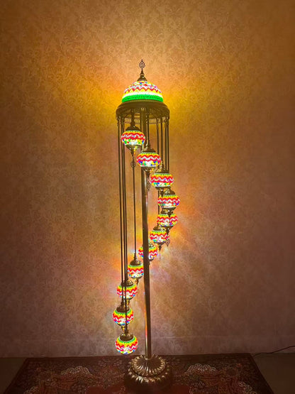 Turkish Mosaic Glass Floor Lamp - 1923-11F