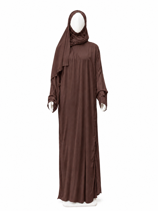 Safa Turkish Cotton Prayer Dresss - Brown