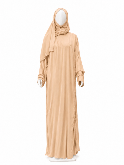 Safa Turkish Cotton Prayer Dress - Light Peach