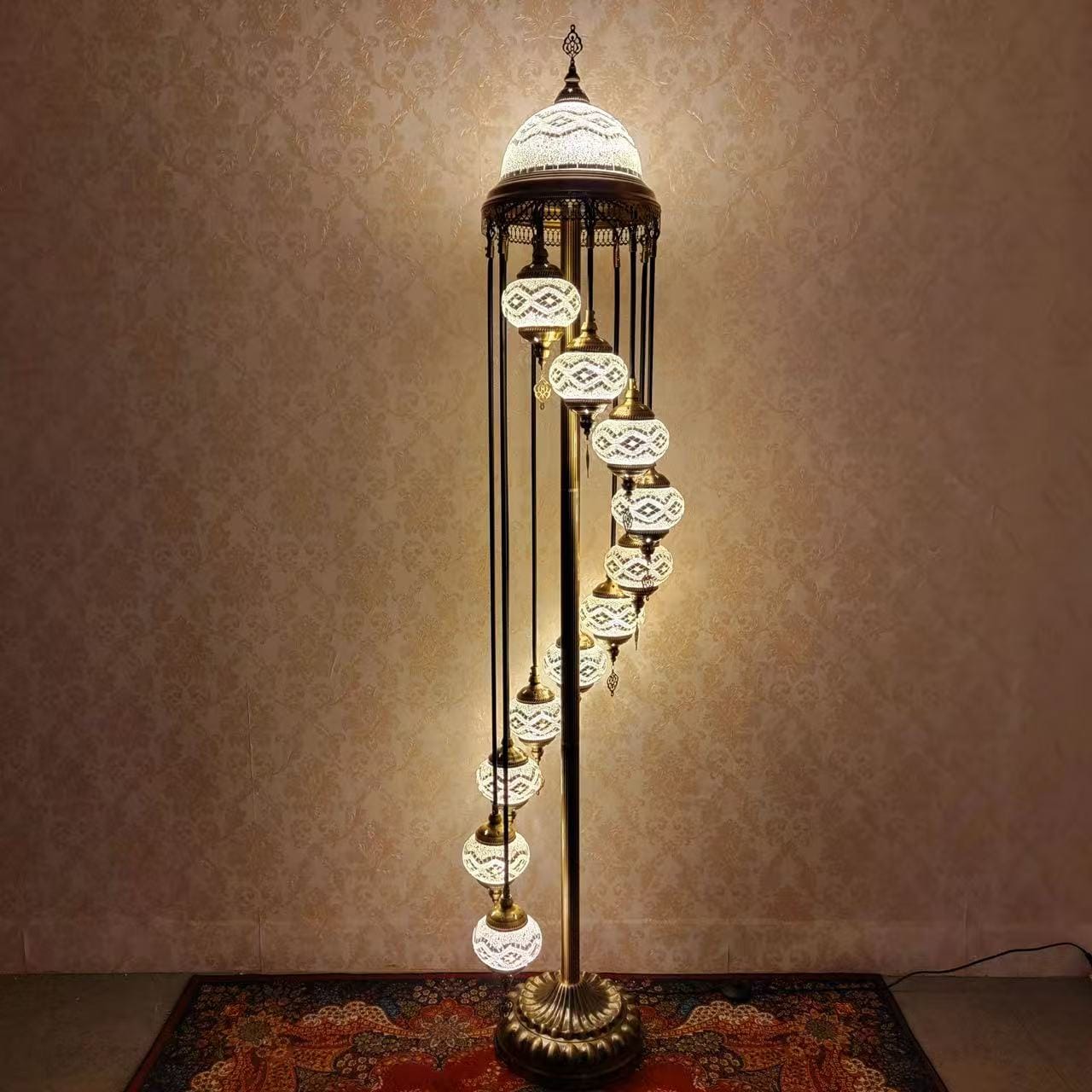 Turkish Mosaic Glass Floor Lamp - 1923-11F