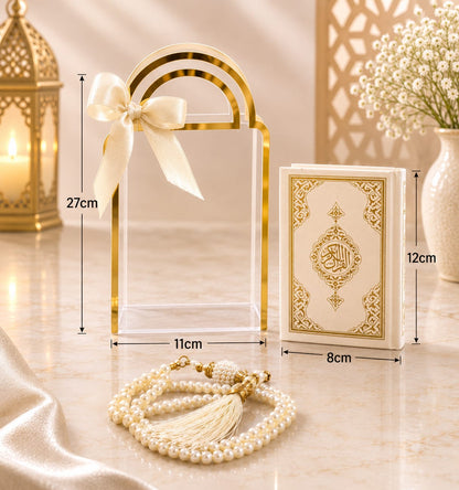 Mini Quran with Prayer Beads & Decorative Case Set - 0978-