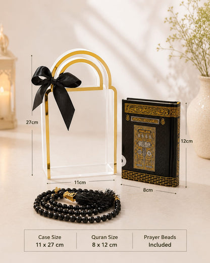 Mini Quran with Prayer Beads & Decorative Case Set - 0978-