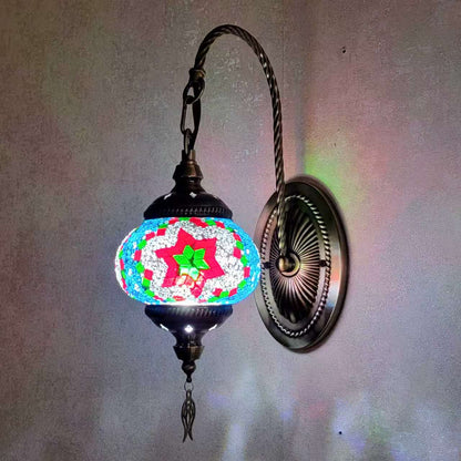 Turkish Mosaic Glass Wall Handcrafted Scone Lamp - 2002-1W