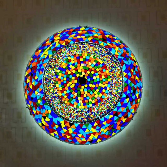 Ottoman Rainbow Turkish Mosaic ceiling Lamp - 6640