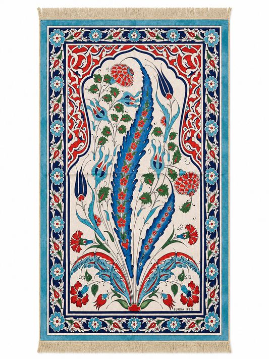 Blue Garden prayer mat from Masra