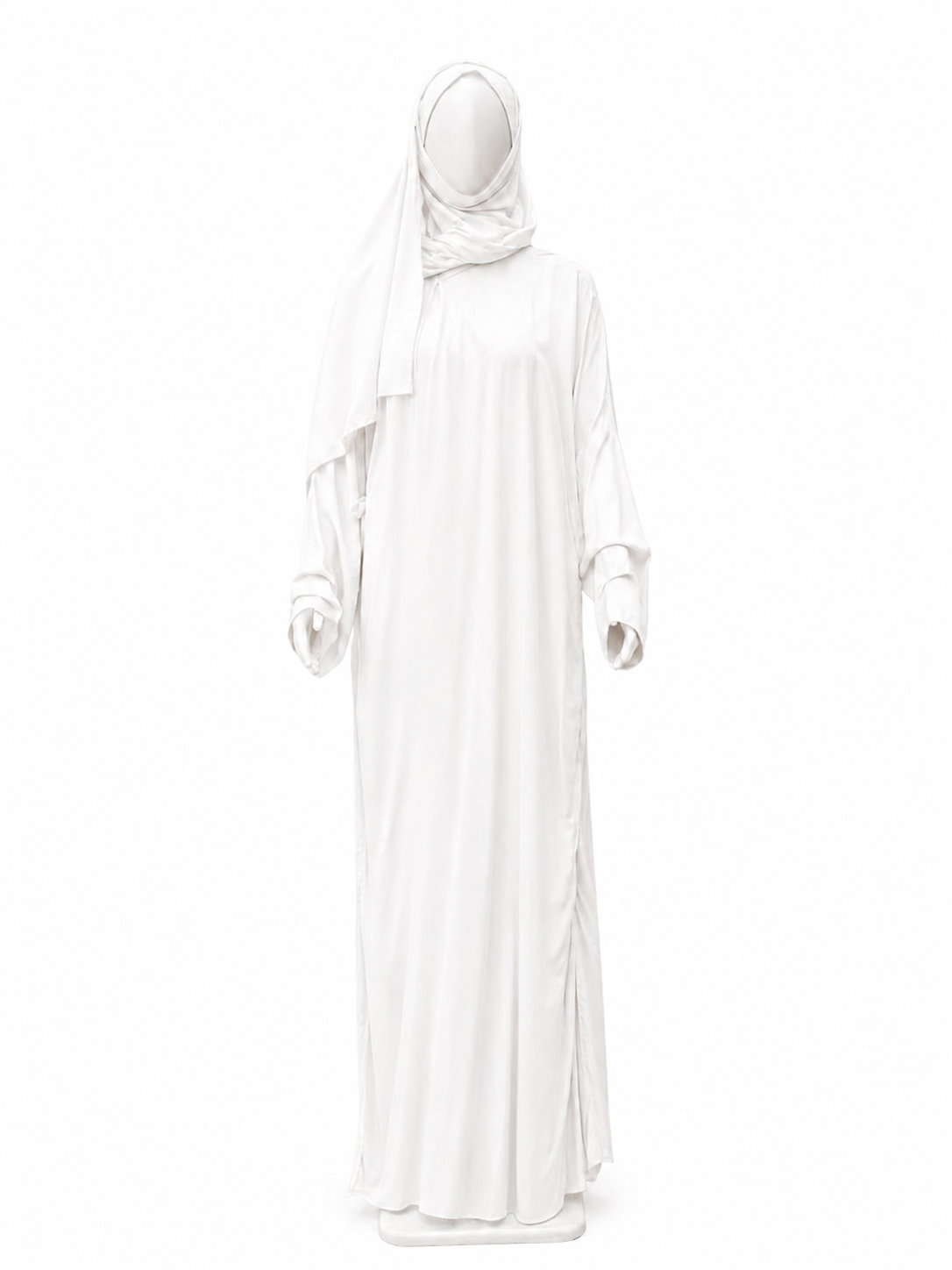 Safa Turkish Cotton Prayer Dress - White