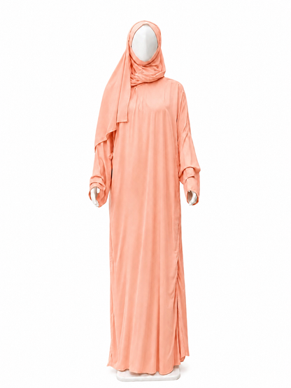 Safa Turkish Cotton Prayer Dress - Light Peach