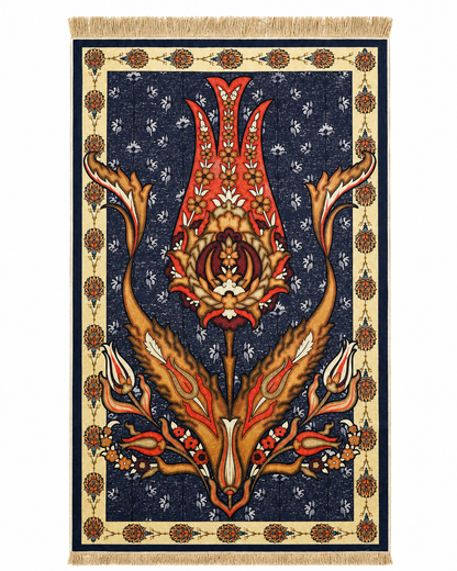 Anatolian Tulip - Bursa Thin Silk Prayer Mat