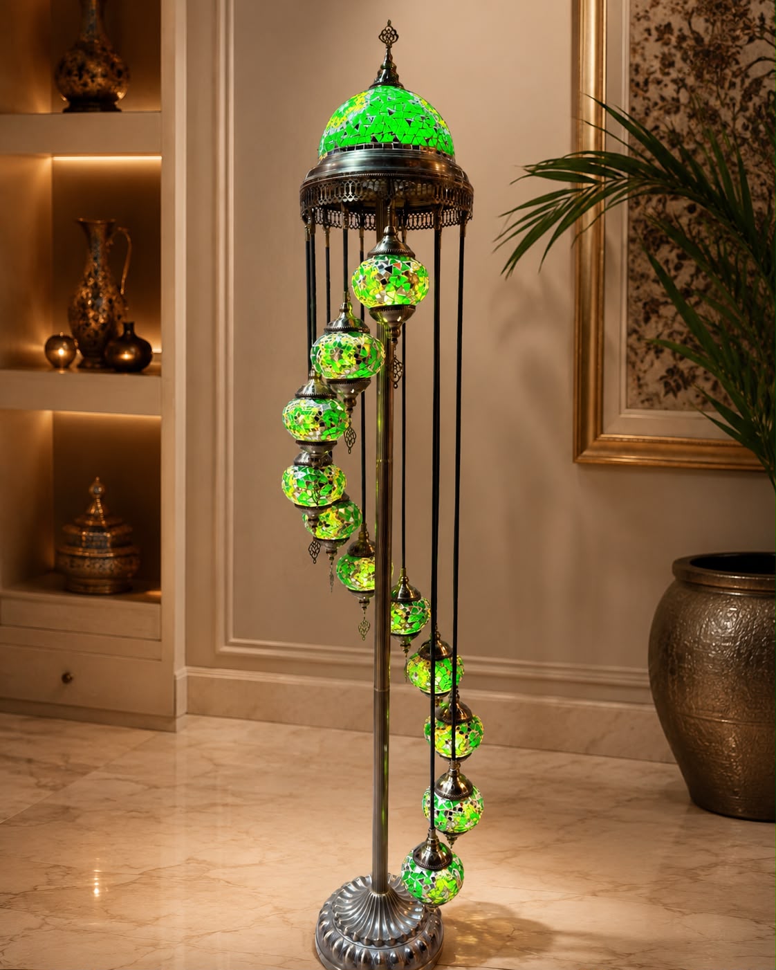 Turkish Mosaic Glass Floor Lamp - 1923-11F